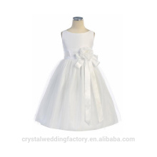 Kinder Hochzeit 2-12 Jahre alt modischen weißen Tüll und lange Ballkleid Blumenmädchen Kleider Muster Kinder Party tragen LF04